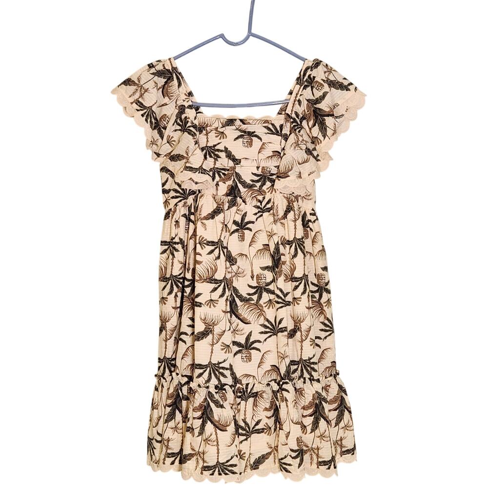 TOMMY BAHAMA NWT Girls Flutter Sleeve Tropical Tiered Dress, Size 7